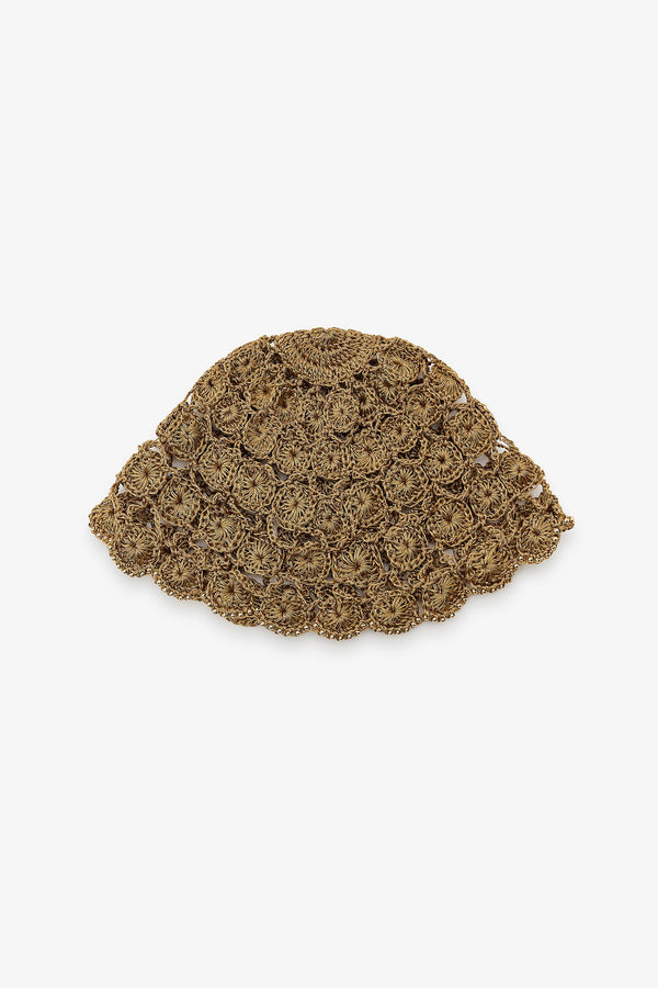 CROCHET SCALLOP BEADED BEANIE