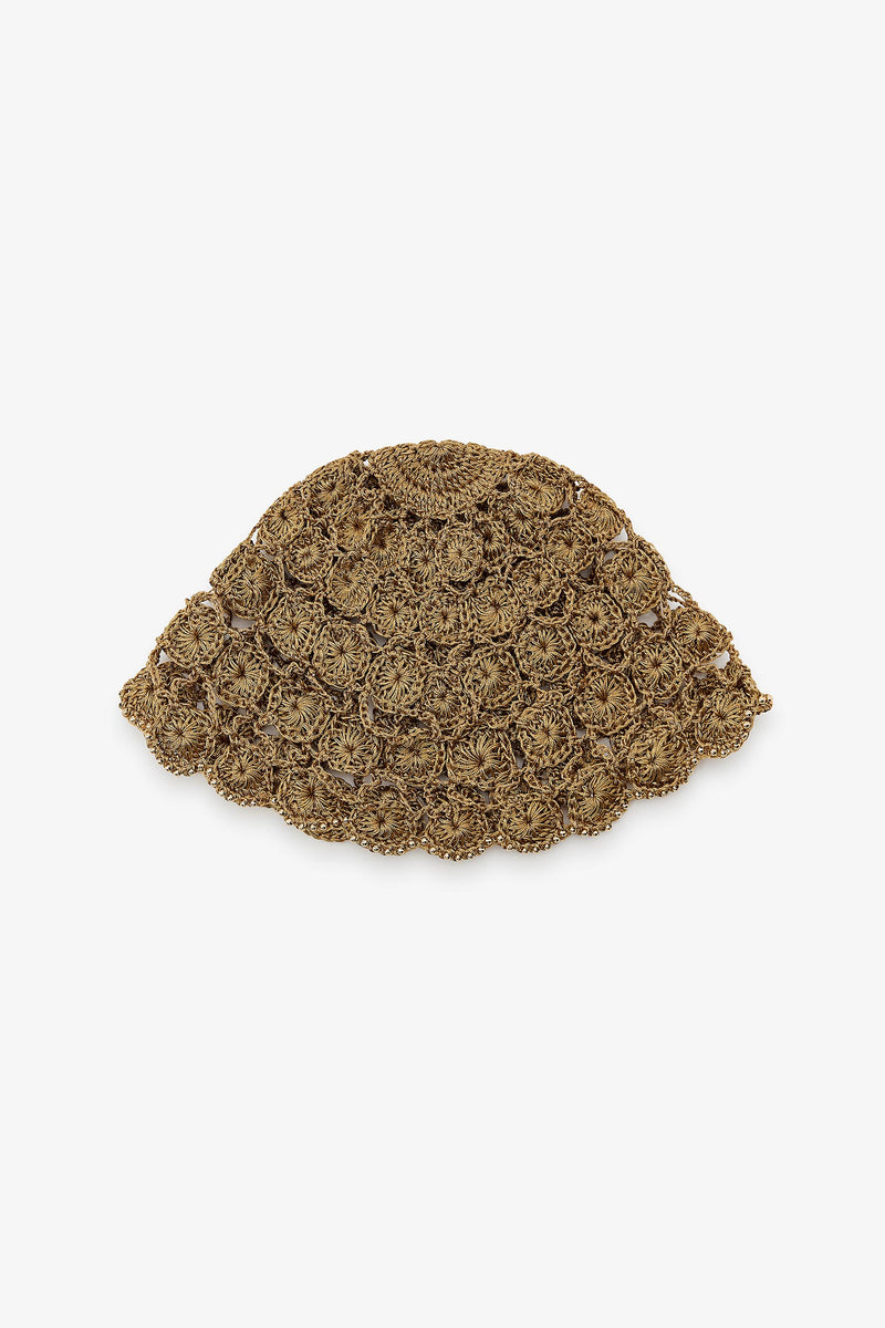 CROCHET SCALLOP BEADED BEANIE