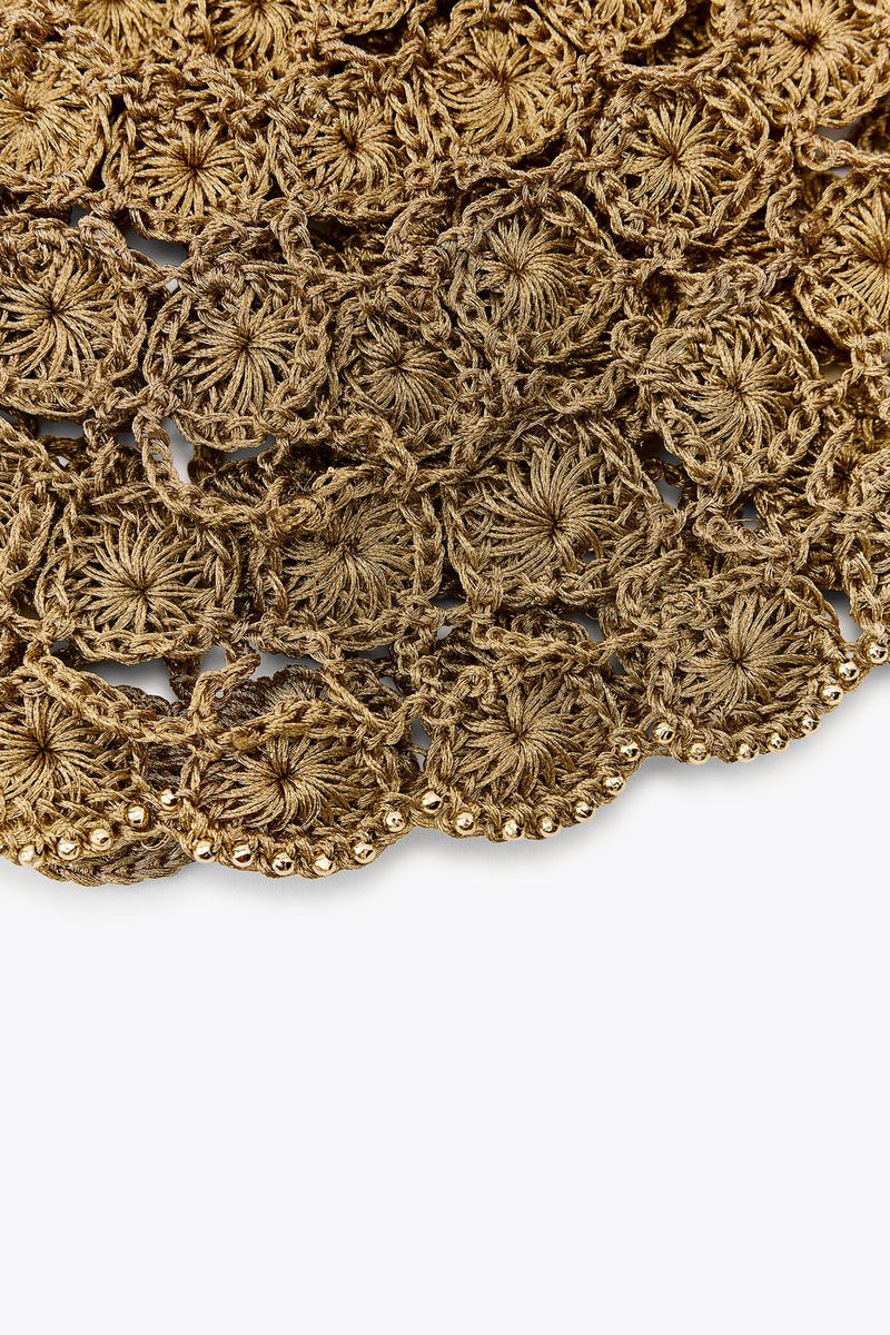 CROCHET SCALLOP BEADED BEANIE