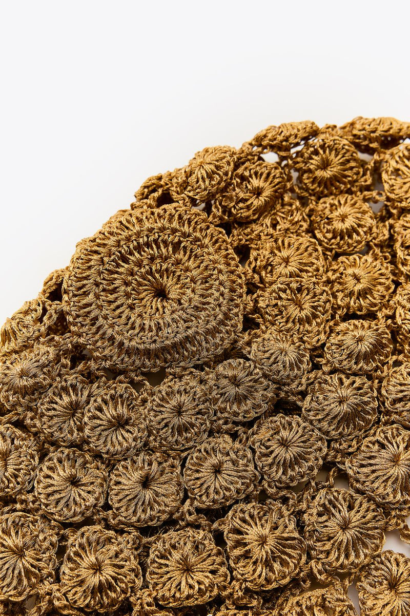 CROCHET SCALLOP BEADED BEANIE