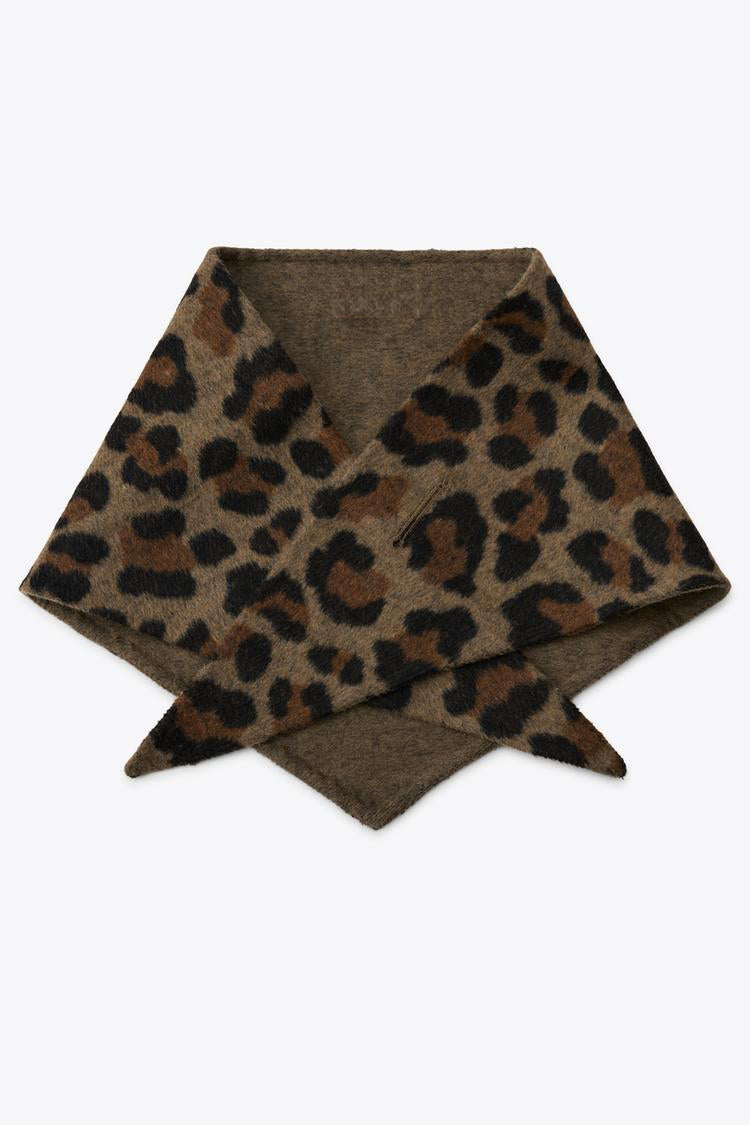 LEAPORD WOOL BANDANA BROWN