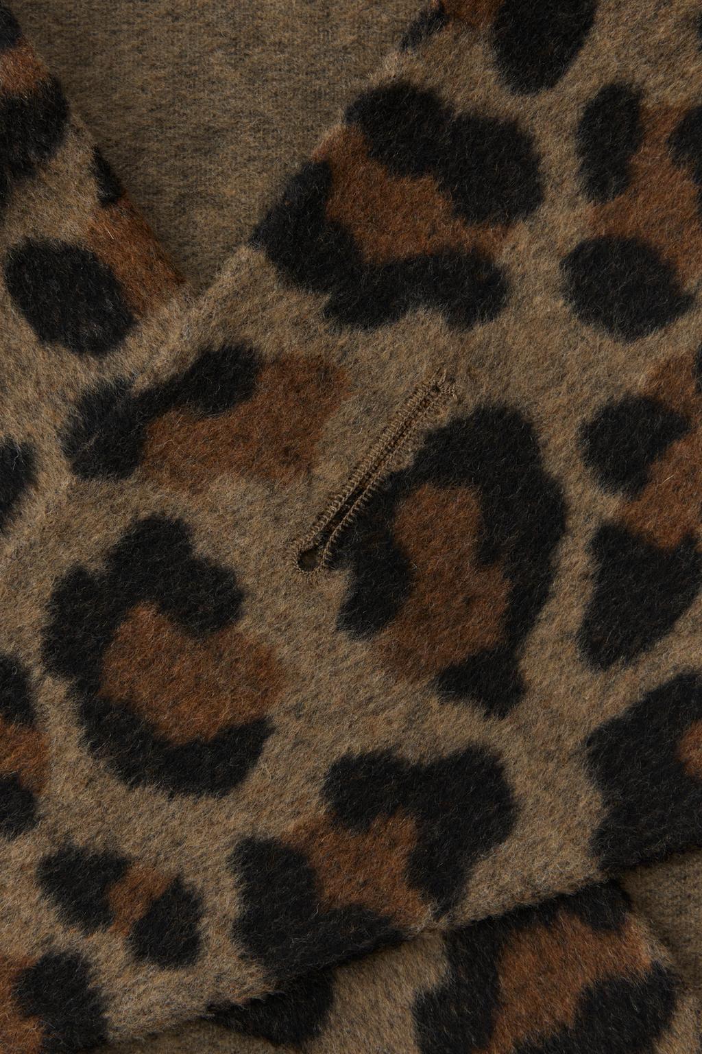 LEAPORD WOOL BANDANA BROWN