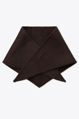 SOLID WOOL BANDANA BROWN