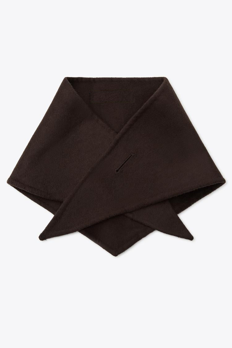 SOLID WOOL BANDANA BROWN