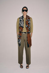 TIGER PRINT LINEN SCARF