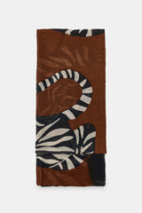 TIGER PRINT LINEN SCARF