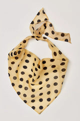 Dots Hair Scarf  Buttery Yellow & Black