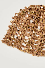 Sequin Disco Cap Bronze