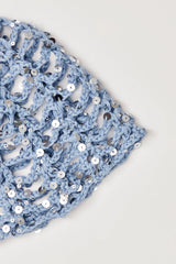 Sequin Disco Cap Blue