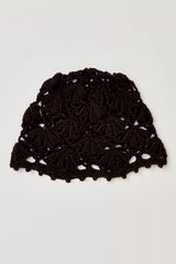 Crochet Knit Skull Cap Chocolate