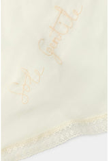 EMBROIDERED LACE BANDANA SCARF ecru