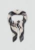 GEOMETRIC STRIPE-PRINT SATIN SCARF
