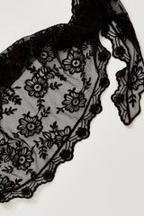 Lace Triangle Scarf Black