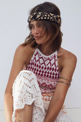 Lotus Paisley Print Bandana