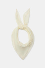 EMBROIDERED LACE BANDANA SCARF ecru