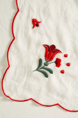 Scalloped  Floral Cotton Bandana