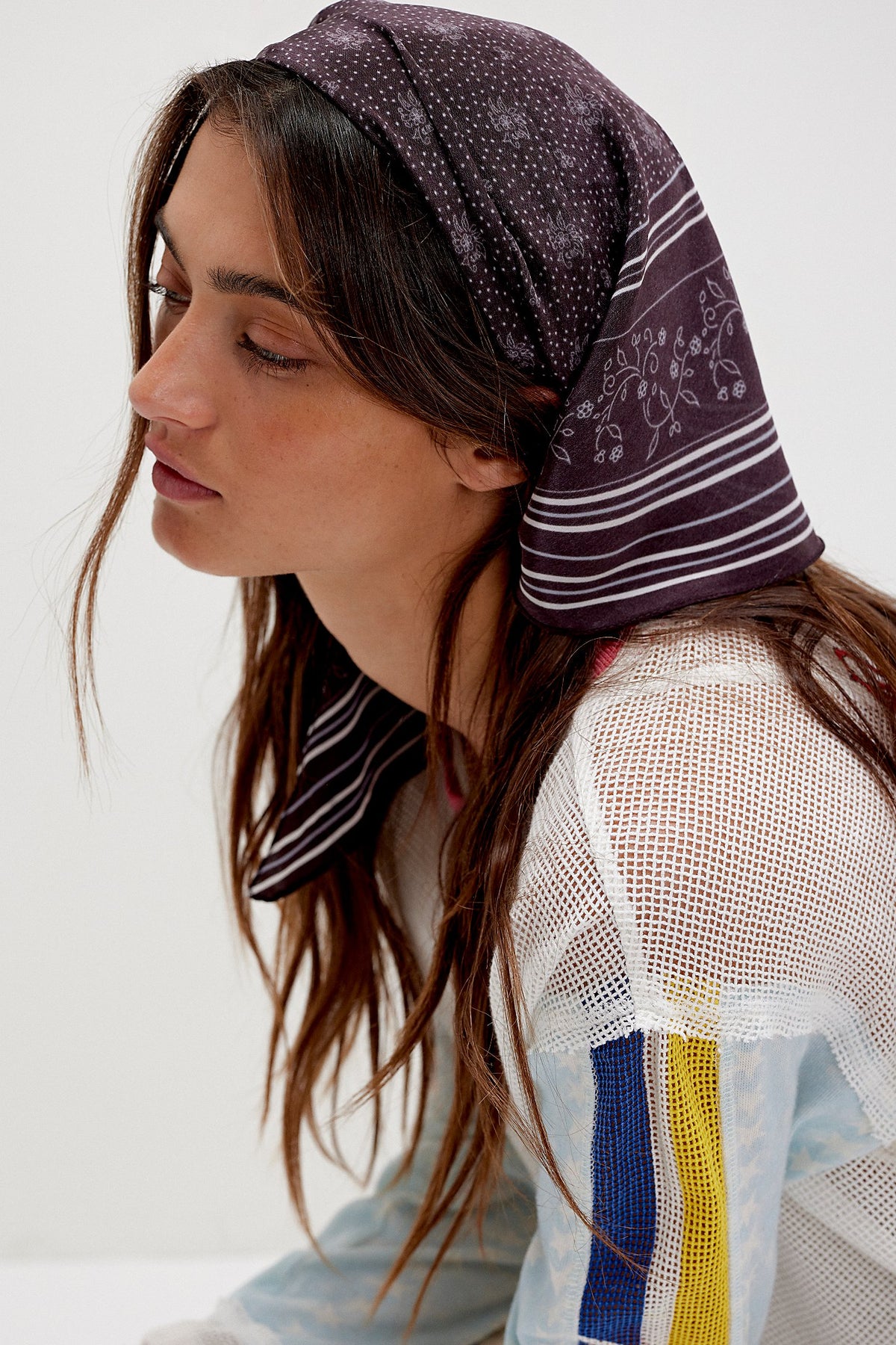 Triangle Bandana Paisley Brown
