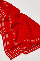 Triangle Bandana Paisley scarf Red