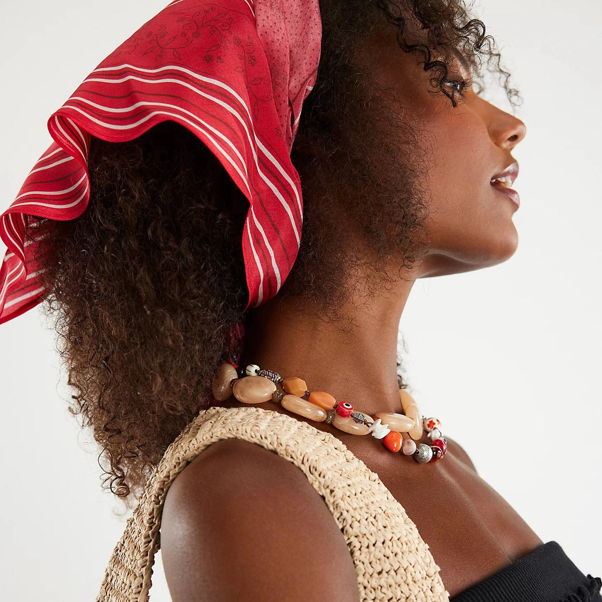 Triangle Bandana Paisley scarf Red
