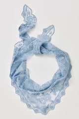 Lace Triangle Scarf Baby blue