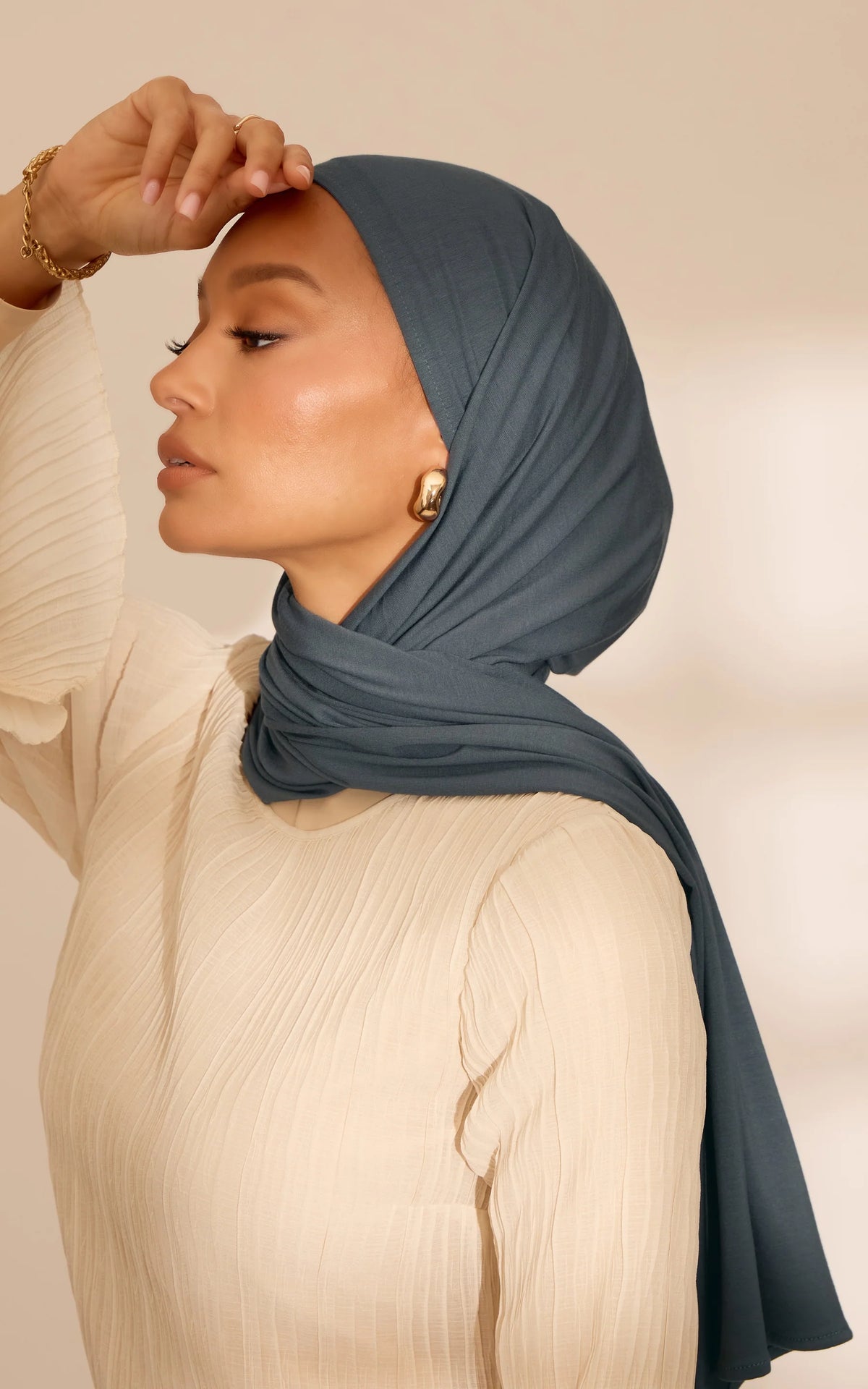Signature Jersey Hijabs Blue Gray
