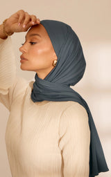 Signature Jersey Hijabs Blue Gray