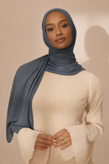 Signature Jersey Hijabs Blue Gray