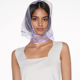Organza Babushka Bonnet Lilac