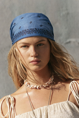 Embroidered Vine Cotton Bandana