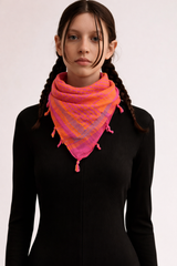 COTTON SQUARE KUFIYA PINK