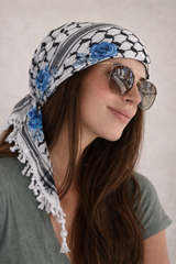 KUFIYA BLUE ROSE SMALL