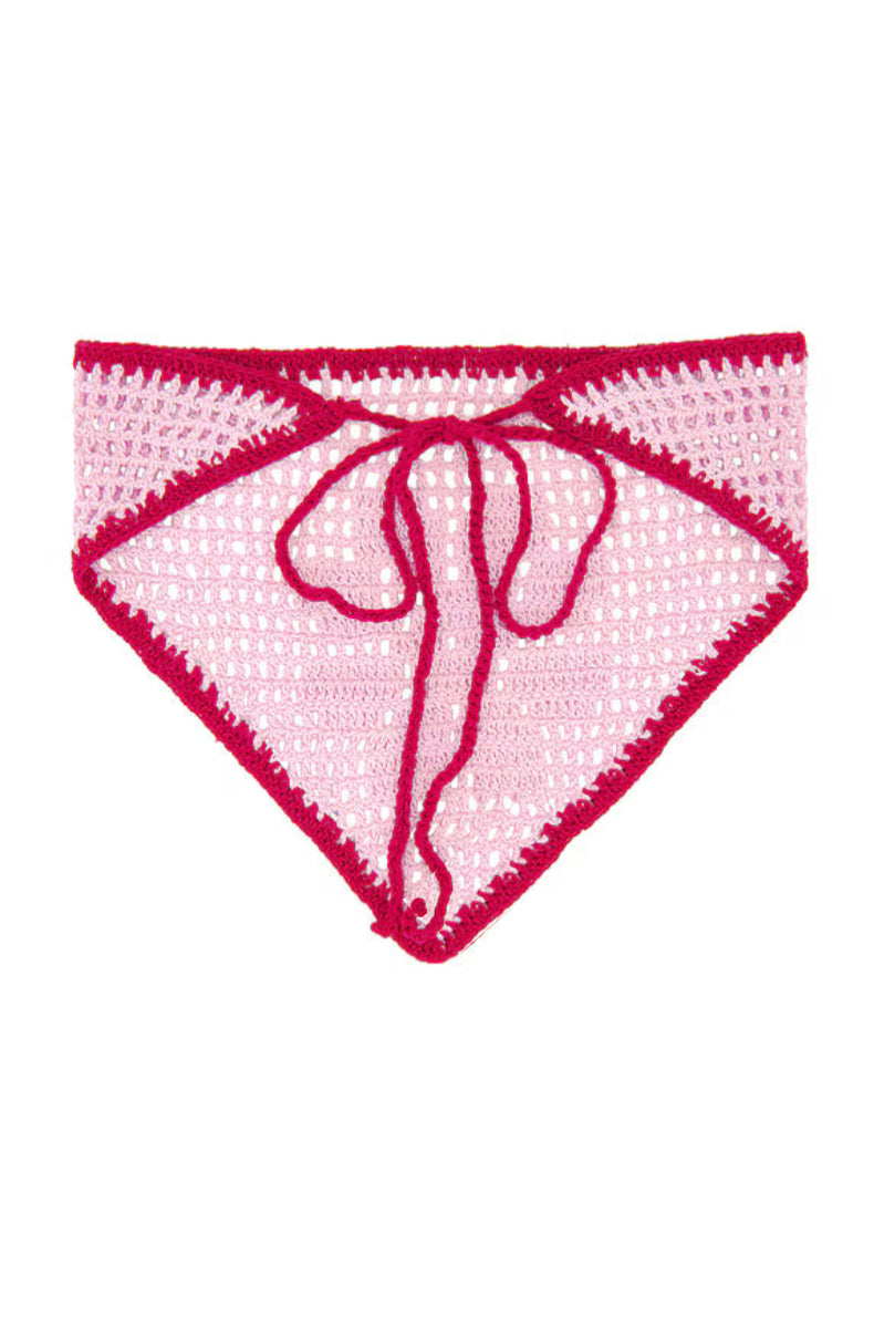 Cody Crochet Bandana Pink