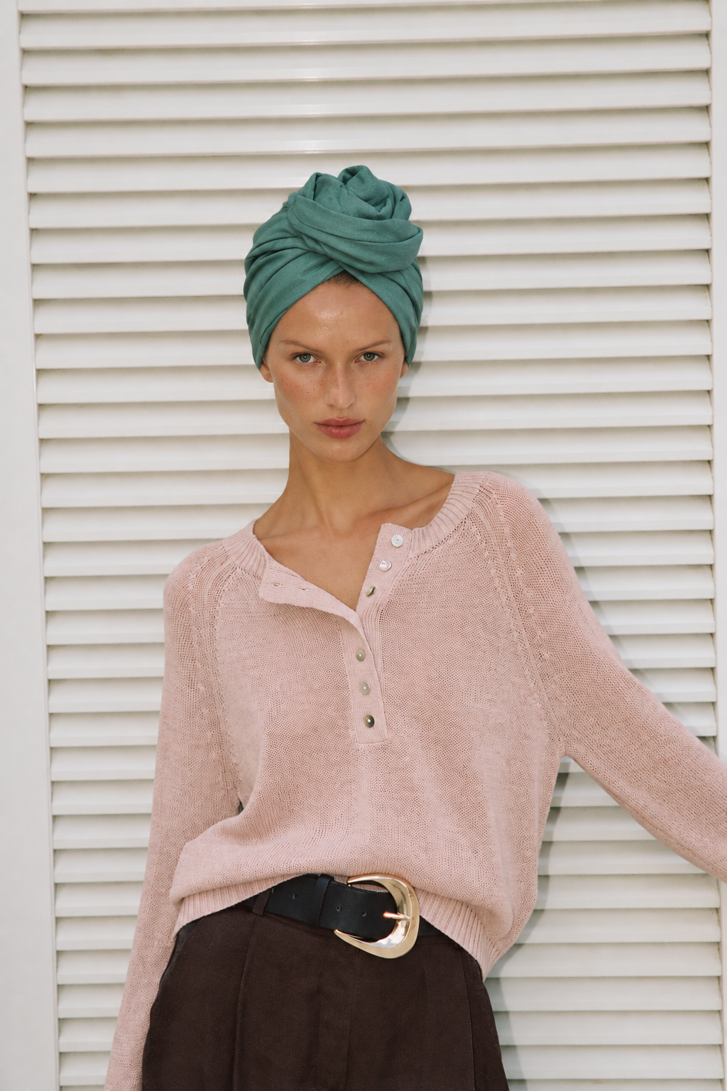 AFRICAN WIRE TURBAN LIGHT GREEN