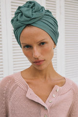 AFRICAN WIRE TURBAN LIGHT GREEN