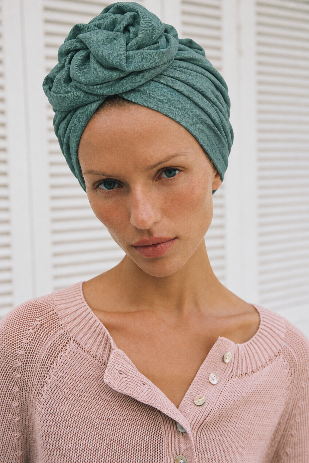 AFRICAN WIRE TURBAN LIGHT GREEN