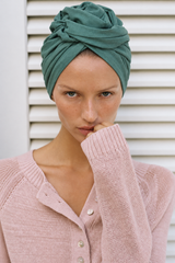 AFRICAN WIRE TURBAN LIGHT GREEN
