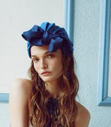 PRE-TIED SATIN BANDANA GRADIENT BLUE