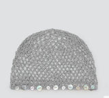 CROCHET BEANIE SKULLCAP WITH BUTTONS