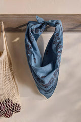 Embroidered Vine Cotton Bandana