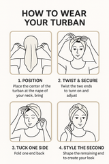 Wire Headband Turban Blue