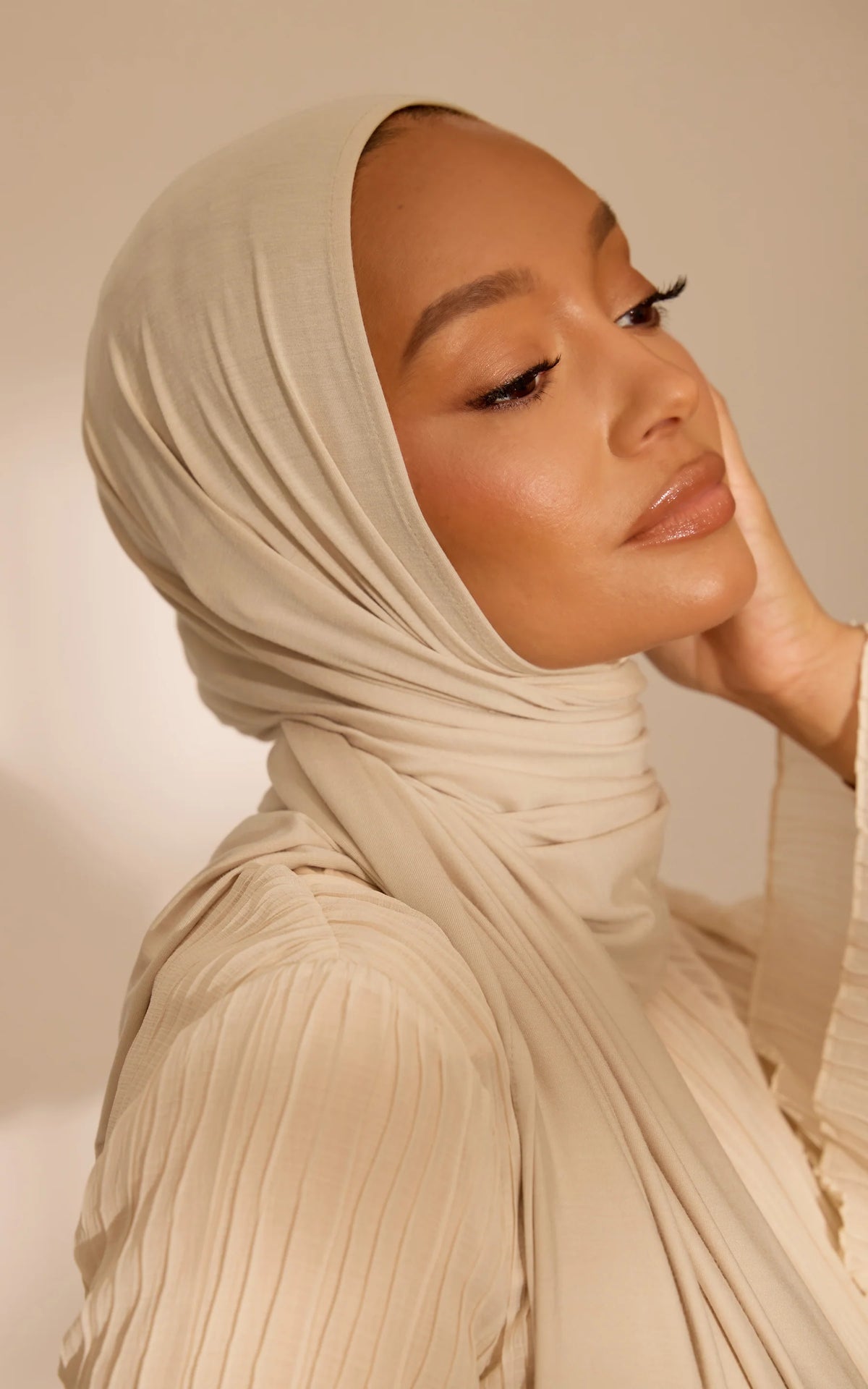 Signature Jersy Hijabs Beige