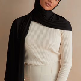 Signature Jersey Hijabs Black