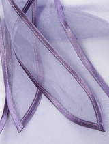 Organza Babushka Bonnet Oyster Deep Purple