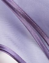 Organza Babushka Bonnet Oyster Deep Purple