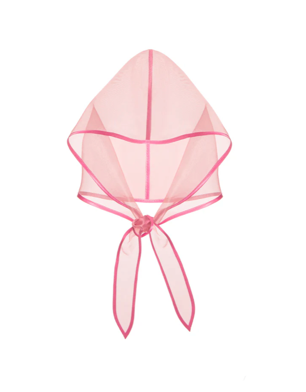 Organza Babushka Bonnet Baby Pink