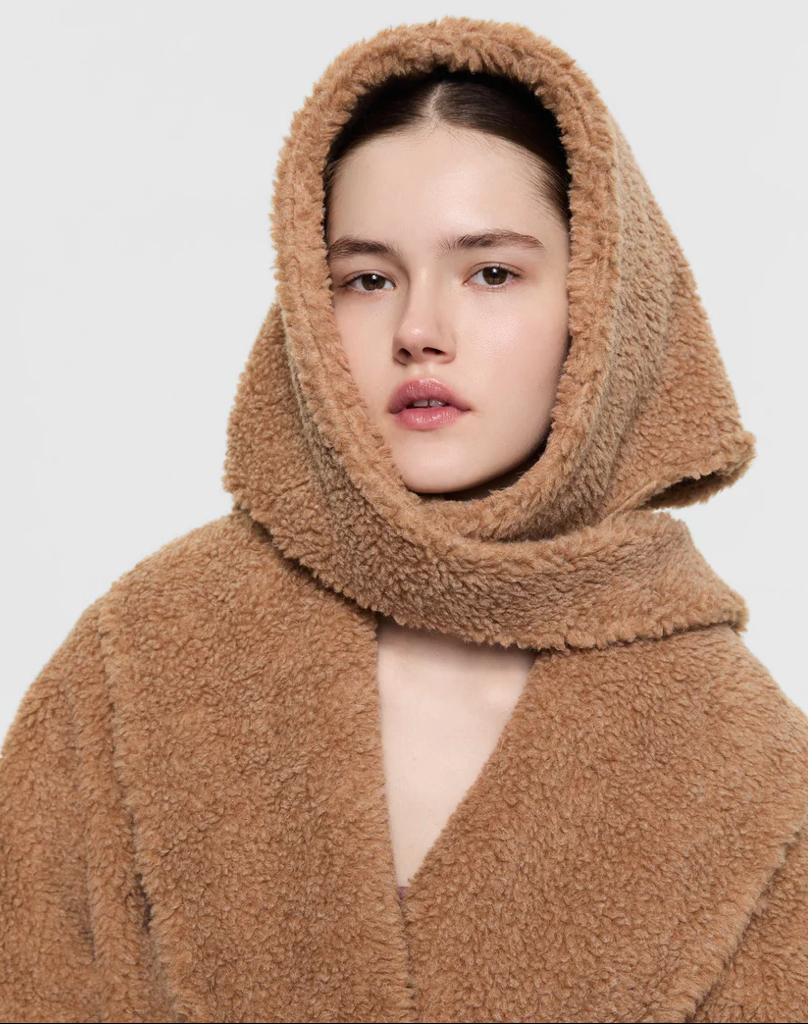 Fleece Babushka Bonnet Camel