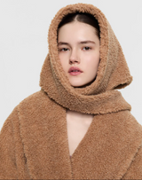 Fleece Babushka Bonnet Camel
