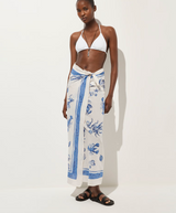 Cotton sarong scarf Brown