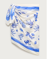 Cotton sarong scarf Blue