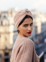 Egyptian Turban Pink Beige